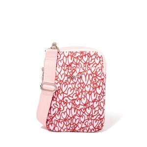 Baggallini Red and Pink Heart Crossbody Travel Bag Valentine’s Day Holiday